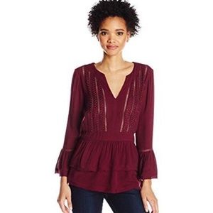 William Rast Burgundy Fiona Blouse | Size: M